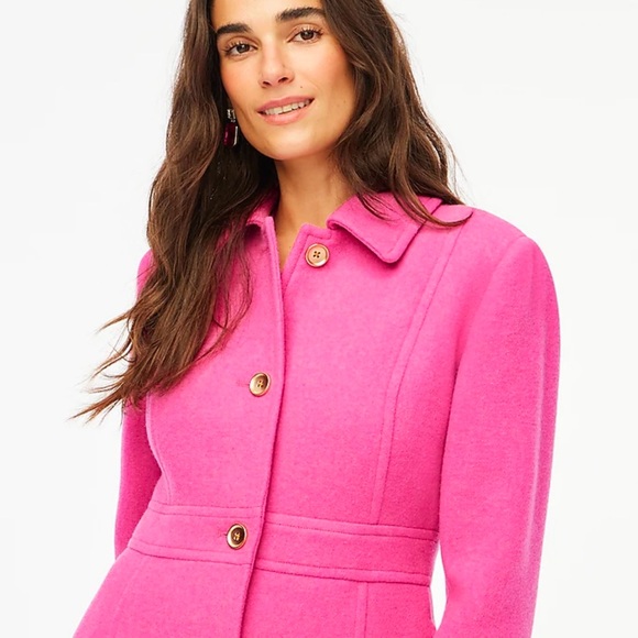 J.Crew Barbie Pink Coat Wool Lady Day - NEW w Tags - Picture 4 of 7